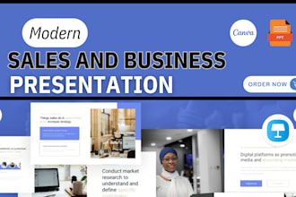 design sales and business presentation using canva