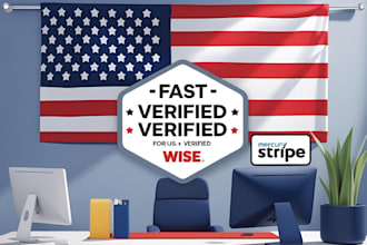 help you set up USA business accounts with mercury, stripe, wise  more