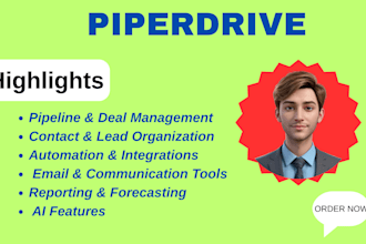 set up pipedrive campaign lofty, zoho landing page, CRM pipedrive