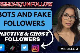 safely remove fake and clean bot ghost followers from instagram tiktok facebook