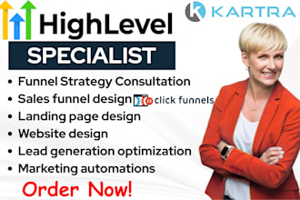 gohighlevel, clickfunnels 2, kartra, sales funnel, automation, website expert