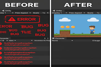 fix any bugs and errors in your unity 3d or 2d game