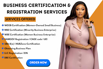 get you mbe certification, wosb, 8a, wbe, hubzone, do samgov, get cage code, uei