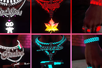 make stunning custom chain, jewelry for fivem qbcore, esx and gta v