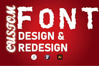 create custom font design, ttf, otf, woff files and custom font logo
