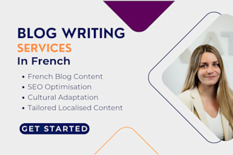 write SEO optimised blog posts for french audiences