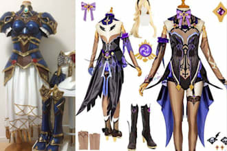 do wearable cosplay creation model props full knight anime armor mask medieval