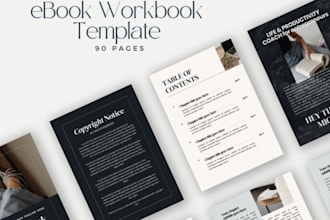 design editable canva ebook, workbook, worksheet and pdfs