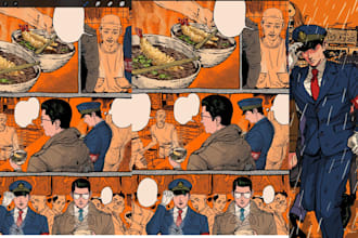 draw anime manga comic book page cartoon character comic storyboard, comic strip
