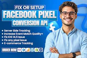 fix meta pixel, setup facebook pixel conversion API, server side tracking by GTM