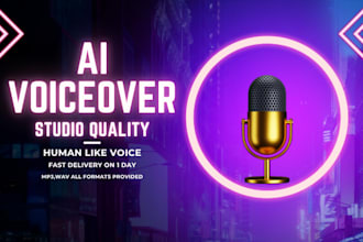 create a realistic ai voiceover
