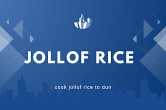 cook jollof rice to dun for you