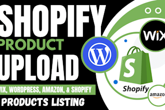 list products shopify wix amazon etsy wordpress product research product listing