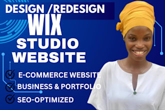 design and redesign wix website, develop wix landing page, wix studio design