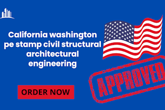 california washington pe stamp civil structural architectural engineering