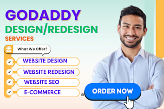create fully responsive godaddy website design and development