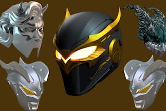 create 3d mask 3d helmet cosplay 3d model mask cosplay armor props for cosplay