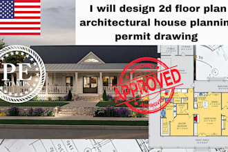 design  2d floor plan architectural house planning permit drawing