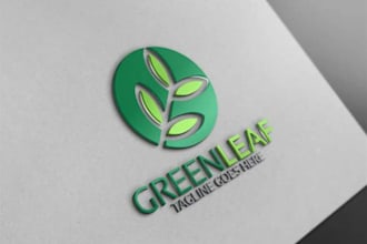 custom grass logo eco, lawn care, gardening and green business design
