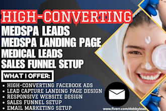 generate hot medspa leads med spa landing page medical spa clinic facebook ads