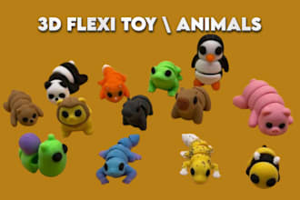 sculpt 3d flexi toy 3d articulated model articulated toy 3d bjd for 3d printing