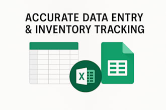 manage data entry inventory tracking and excel formatting