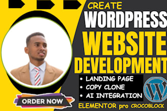 do wordpress website and copy clone website using elementor pro and crocoblock