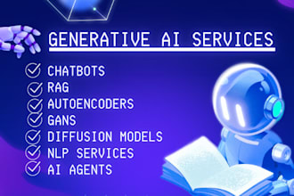 implement custom llms,rag, generative ai models gans, diffusion, autoencoders