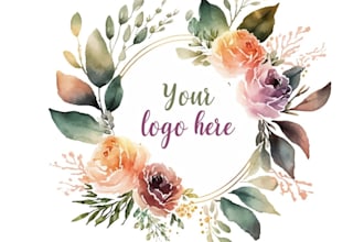 custom flower logo floral, feminine, wellness and boutique brand design