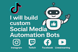 code tiktok api bot, instagram bot, twitch bot, facebook bot, livestreaming bot