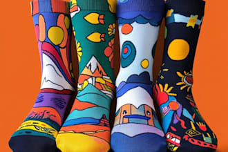 make a custom and pattern socks design