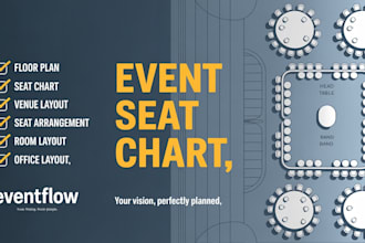 design professional floor plans, event layouts, stadium seating charts for event