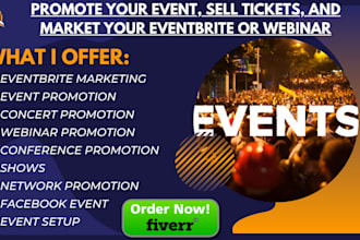 promote your event, sell tickets, and market your eventbrite or webinar
