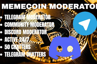 manage your memecoin telegram community with 50 active chatters