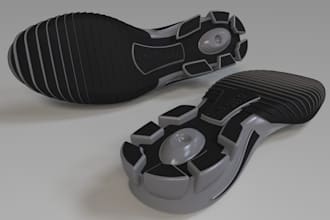 do 3d shoe design, shoe insole, shoe sole stl, sneaker design