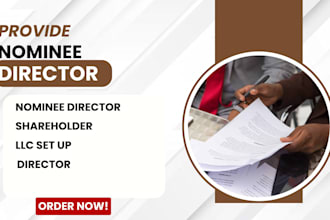 arrange and provide nominee director and shareholder services
