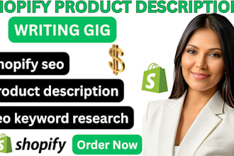 write high converting shopify product descriptions with SEO optimization