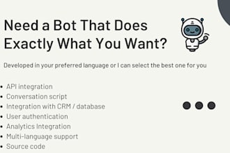develop reliable telegram or discord bot systems for you