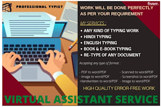 do fast perfect hindi english typing,retype from text screenshot, document