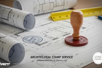 do stamp architectural construction plan, city permit mep engineering drawings