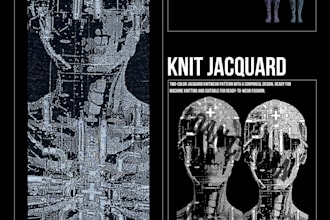 create jacquard knit or textile print for fashion