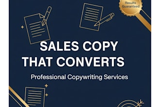 write sales copy and copywriting for emails ads and websites