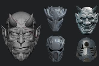 sculpt custom anime cosplay helmet power ranger mask and japanese oni armor