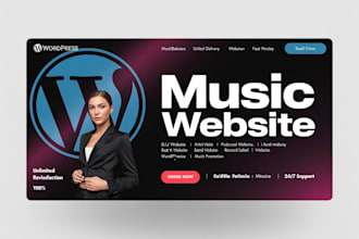 design music website for musicians, dj, artist, podcast, bands and record label