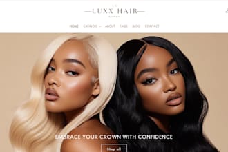 design wix hair extension store wix hair website