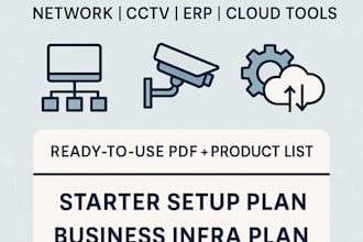 plan your complete IT infrastructure with network setup, cctv, erp, software