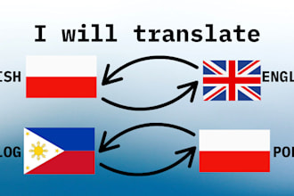 translate tagalog to polish, polish to tagalog, english to polish