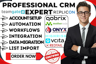 integrate mothernode, highrise, onyx crm, teamgate, vcita, redtail, and qobrix