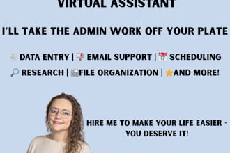 be your virtual assistant for email support and admin tasks