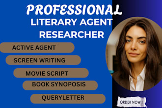 find literary agent for fiction, movie script, screenplay, children book